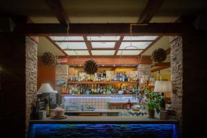 a view of a bar in a restaurant at Indren Hus in Alagna Valsesia