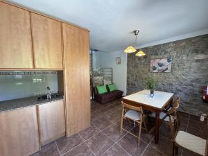 a kitchen with a table and a sink and a couch at Casa Marisa en Cangas de Onís VV-2929-AS in Cangas de Onís