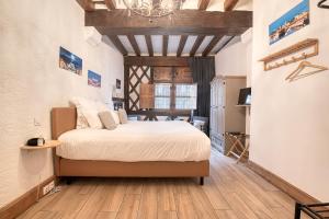 a bedroom with a large bed in a room at L'Oisellerie Meublé de Tourisme in Angers