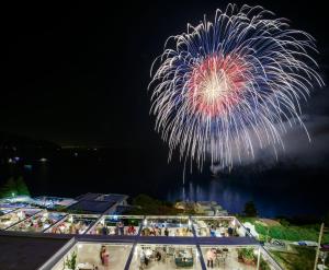 a firework display at a festival at night at Il Tipografo di Amalfi A Family Museum Hotel in Amalfi +68 photos