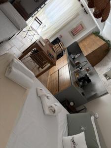 an overhead view of a living room and a kitchen at Wonderhouse in Polignano a Mare