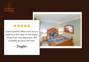 a picture of a bedroom with a bed at Fireside Pool Access Hot Tub & More in Mammoth Lakes