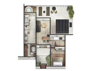 a drawing of a floor plan of a house at KAYATSUMA OKINAWA Hotel&Resort in Nakijin