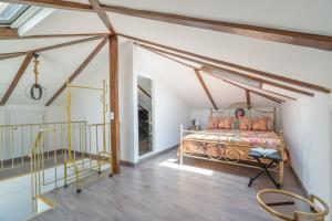 a bedroom with a bed in a room at Agis Luxury House in Lefkada