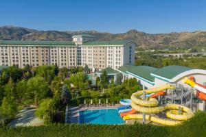 an aerial view of a resort with a water slide at NG Afyon Wellness & Convention in Afyon