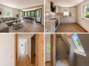 a small kitchen and living room in a house at Haus Anni in Ebermannstadt