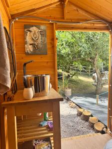 a view from the inside of a tiny house at The Pip and Lantern in Rye +9 photos