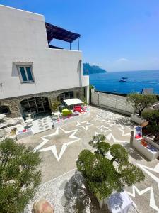 an aerial view of a patio with stars on it at Villa Bossa Amalfi in Amalfi
