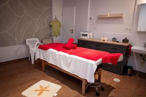 a hospital room with a bed and a sink at Salis Hotel & Medical Spa in Turda