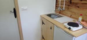a small kitchen with a counter and a sink at Zlatibor Koliba Laki in Zlatibor +14 photos