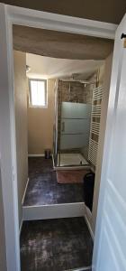 an empty room with a bathroom in a house at Le petit Rouen in Rouen