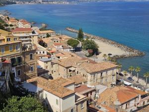 an aerial view of a town next to the water at Casa Janca Pizzo in Pizzo +33 photos
