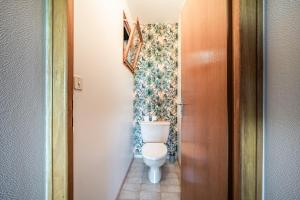 a small bathroom with a toilet in a room at Gîte Du Noiret in Cruseilles +15 photos