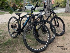 two bikes are parked next to each other at Sekepeng Penarek in Kampung Penarik