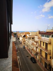 a view of a city street from a building at Terrasini 218 in Terrasini
