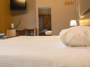 Postel nebo postele na pokoji v ubytování Hotel Villa Escale