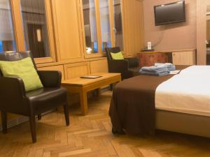Postel nebo postele na pokoji v ubytování Hotel Villa Escale