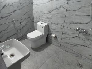 a bathroom with a toilet and a sink at Casa Inn Homestay in Munnar