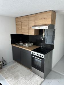 a kitchen with a sink and a stove at Sarajevo Days in Binježevo +3 photos