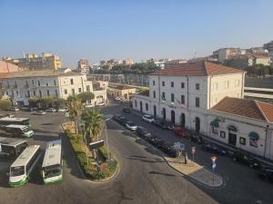 an aerial view of a city street with buses at Hotel Corona in Termoli