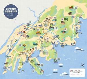 a map of the philippines with attractions at Anook Hotel Busan Gwangalli in Busan
