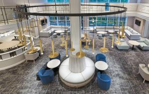 an overhead view of a lobby on a cruise ship at Hilton London Croydon in Croydon