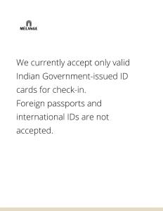 a screenshot of a cell phone with a text overlay that reads we currently accept only at Melange Hotel - Golf course road in Gurgaon
