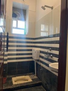 a bathroom with a toilet and a sink at lavender hill in Jaipur
