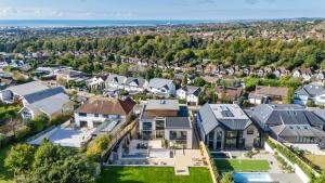an aerial view of a residential neighborhood with houses at Designer Haus - Pool - Sea Views - 7BR - Sleeps 14 in Brighton & Hove
