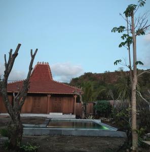 a house with a pool in front of it at Dooz's place - Selong belanak in Selong Belanak