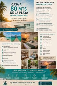 a flyer for a hotel in a resort at Casa MACONDO BEACH HOUSE in Rincón