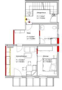 a floor plan of a house at Glücksmoment in Kaunerberg