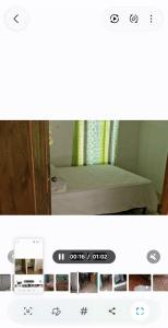 a picture of a bedroom with a bed and a door at Chemas alojamiento in Pochote