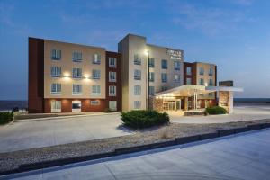 a rendering of a hotel with the ocean behind it at Fairfield Inn & Suites by Marriott Sidney in Sidney