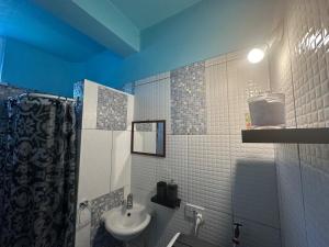 a bathroom with a sink and a toilet at 2BR Guest Home - Dominica in Pointe Michel