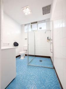 a bathroom with a shower stall and a toilet at Box Hill Student Accommodation and Rooming House in Box Hill +9 photos