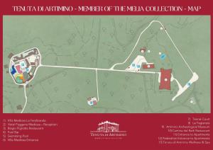 a map of the mendenhall excavation site at Hotel Tenuta di Artimino member of Meliá Collection in Artimino