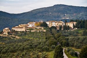 a village on a hill with trees and houses at Hotel Tenuta di Artimino member of Meliá Collection in Artimino +139 photos