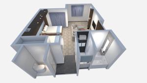 a rendering of a small living room with at winco - Vacation STAY 06658v in Tokyo