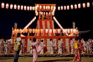 a group of people standing in front of a float at Hotel Cocoa - Vacation STAY 29916v in Sakura