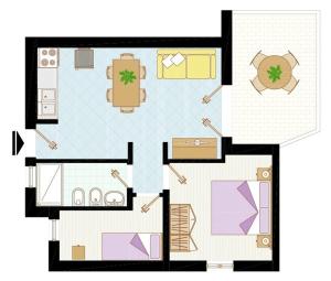 The floor plan of Villaggio Euro Residence Club