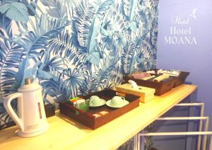 a room with a table with a tray of food at hotel MOANA - Vacation STAY 76518v in Oshima