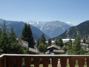 a view of a valley with mountains in the background at Apartment Baudrier A28 by Interhome in Verbier