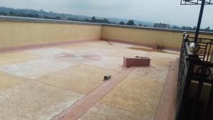 a view of a patio with a star on the floor at Studio apartment in Ruka in Ruaka