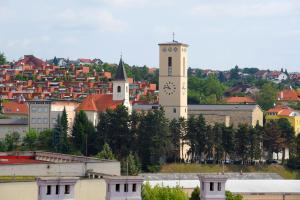 Výhľad na mesto Záhreb alebo výhľad na mesto priamo z apartmánu