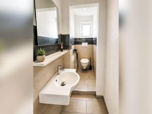 a bathroom with a sink and a toilet at Apartment Wohnung „Sonnendeck“ by Interhome in Laupheim