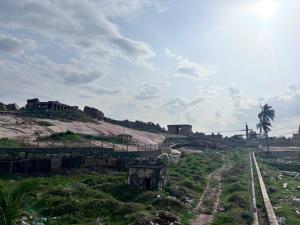 a view of a hill with a train track at Hampi Tribes Homestay in Hampi