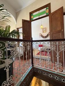 a view of a balcony with a room at Riad los simbolos in Tétouan