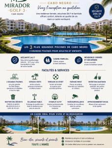a brochure for the marriott miracle beach resort at Appartement suite in Cabo Negro