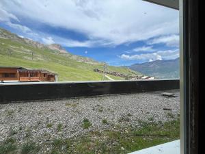 a view of a mountain from a window at Cool ski Tignes chalet relax in Tignes